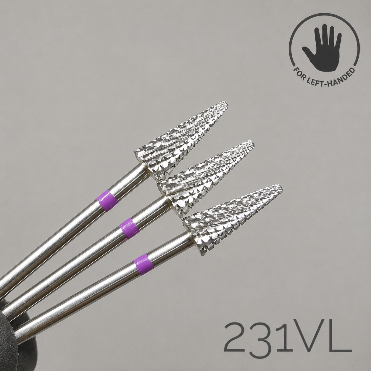 Fresa de carburo Cono para zurdos. Violet, 6mm. 231VL