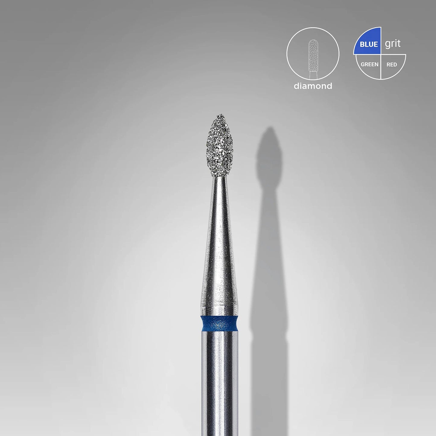 Fresa de diamante Gota, Azul, 1.6mm. FA40B016/4