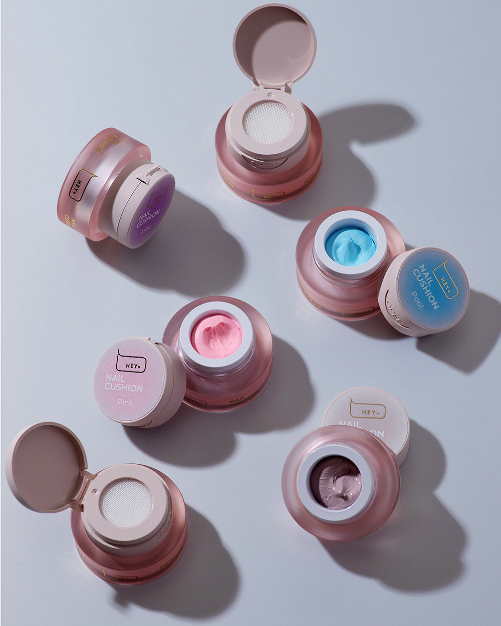 Kit · HEYLOVE · Nail Cushion Set «White», 6 uds.