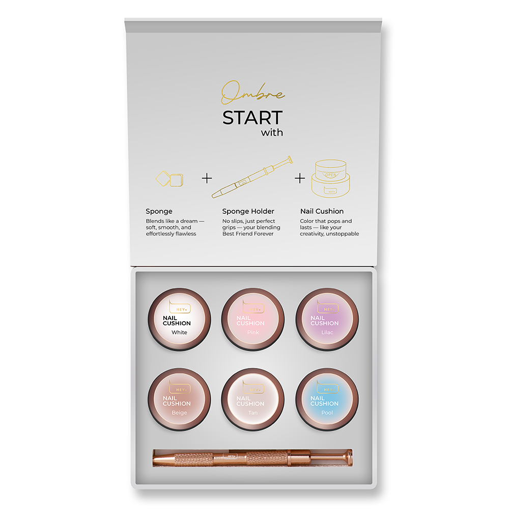 Kit · HEYLOVE · Nail Cushion Set «White», 6 uds.