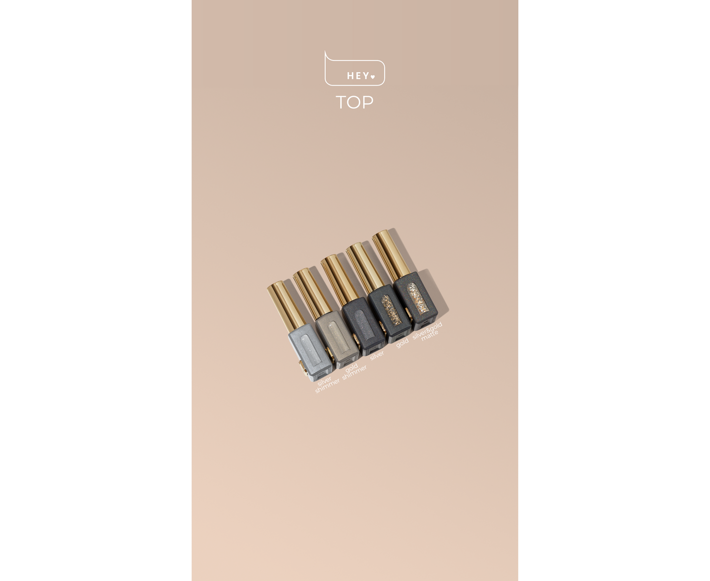 HEYLOVE Coin Top. Silver & Goldmatte