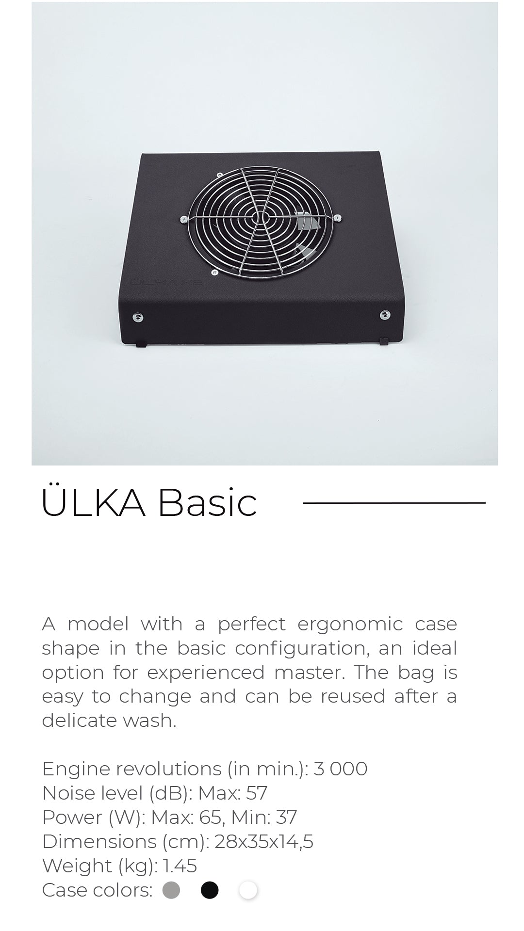 Aspirador ÜLKA BASIC. Sobremesa