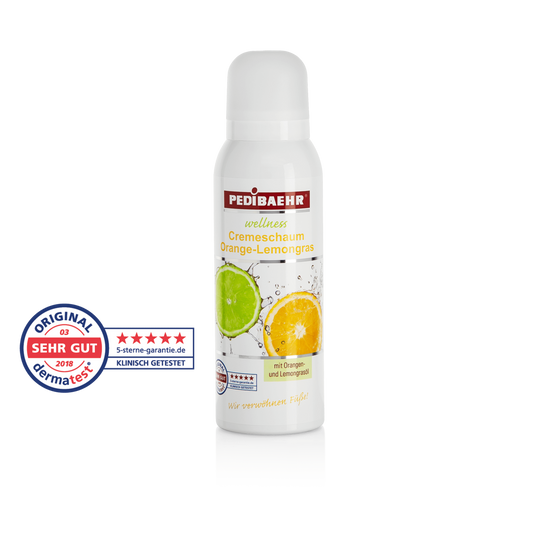 Crema-espuma con aceite de naranja y lima