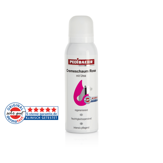 Crema-espuma con aceite de rosas y 10% de urea