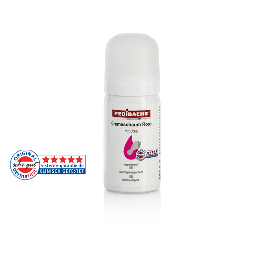 Crema-espuma con aceite de rosas y 10% de urea