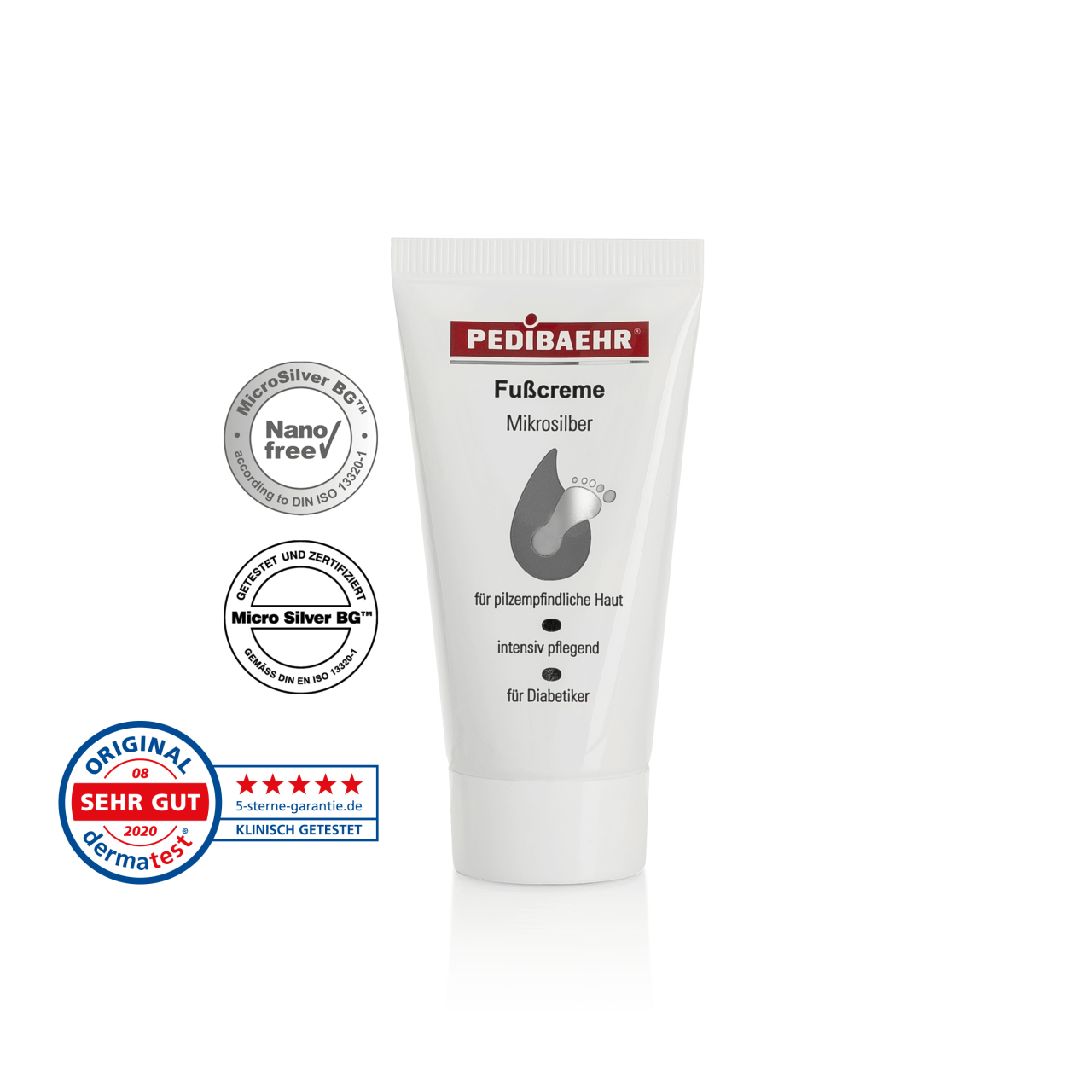 Crema para pies con microplata