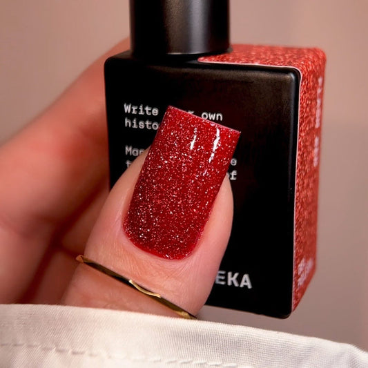 BIBLIOTEKA Reflective Red Gel Polish