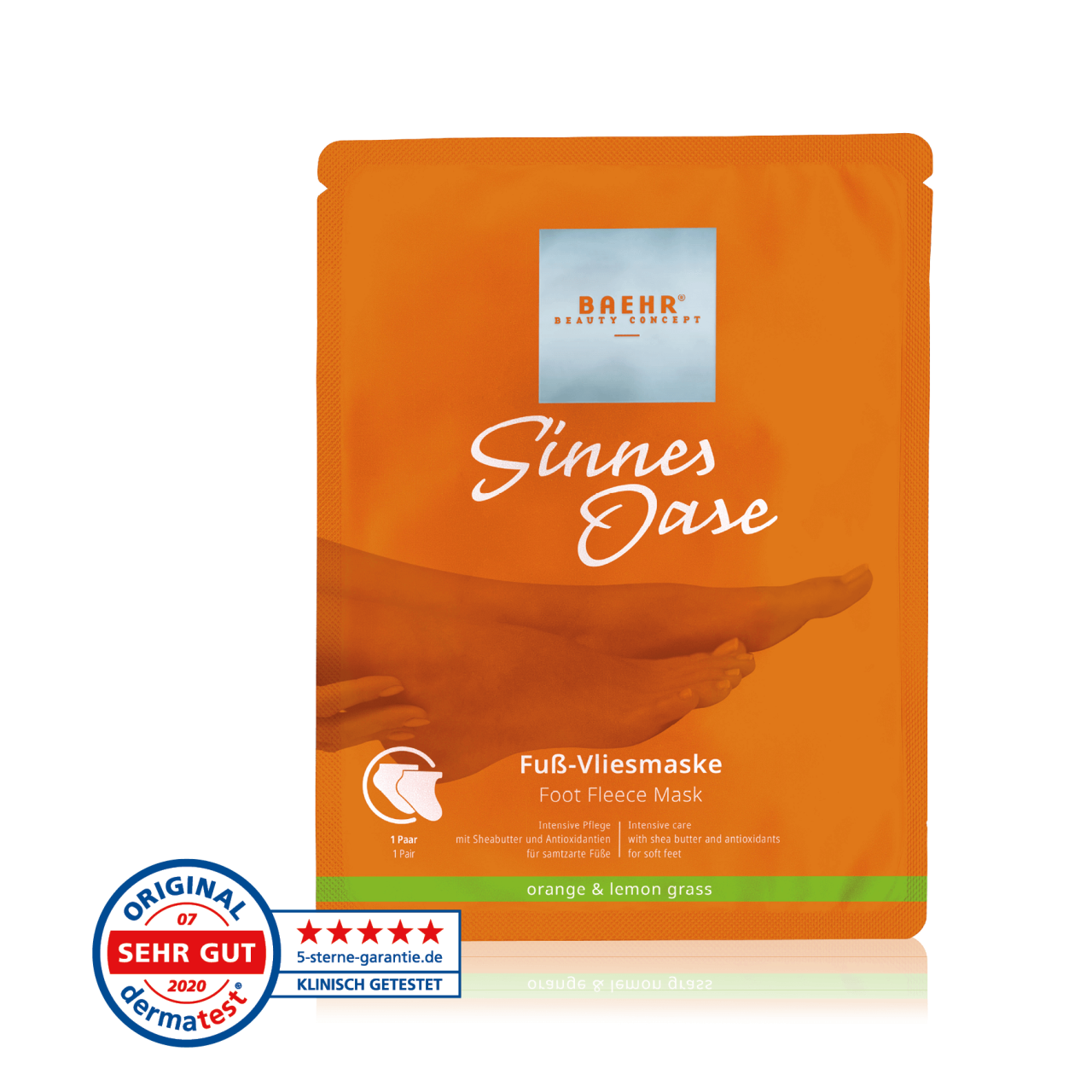 Mascarilla para los pies Sinnes Oase, 5uds/pack