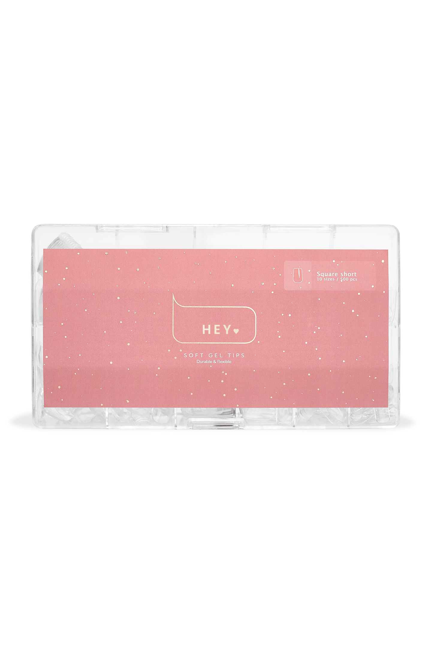 Tips de gel HEYLOVE Square Short. 500ud.