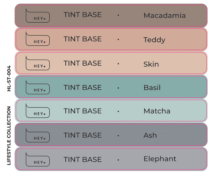 Pegatinas para Tips · HEYLOVE Tint base, Lifestyle colección