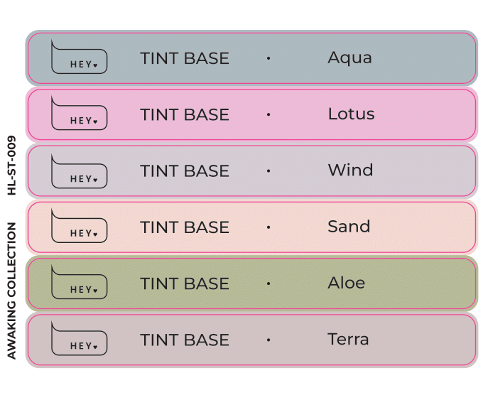 Pegatinas para Tips · HEYLOVE Tint base, Awaking collection