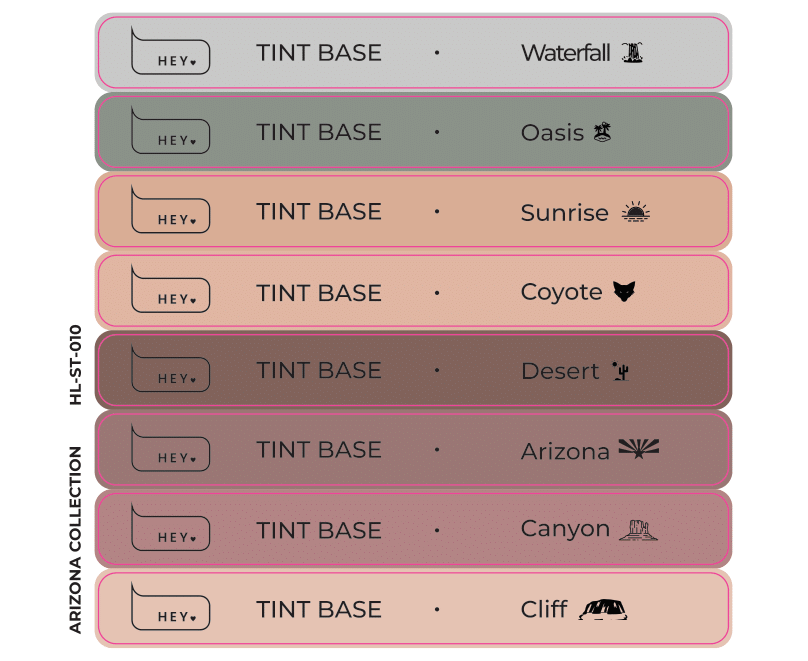 Pegatinas para Tips · HEYLOVE Tint base, Arizona colección