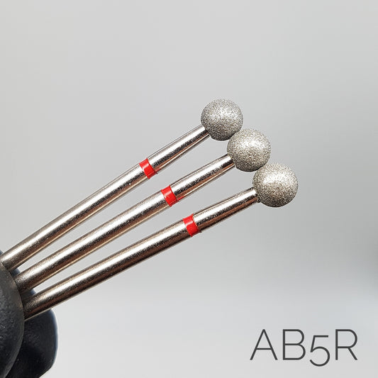 Fresa de diamante Bola. Roja, 5mm. AB5R