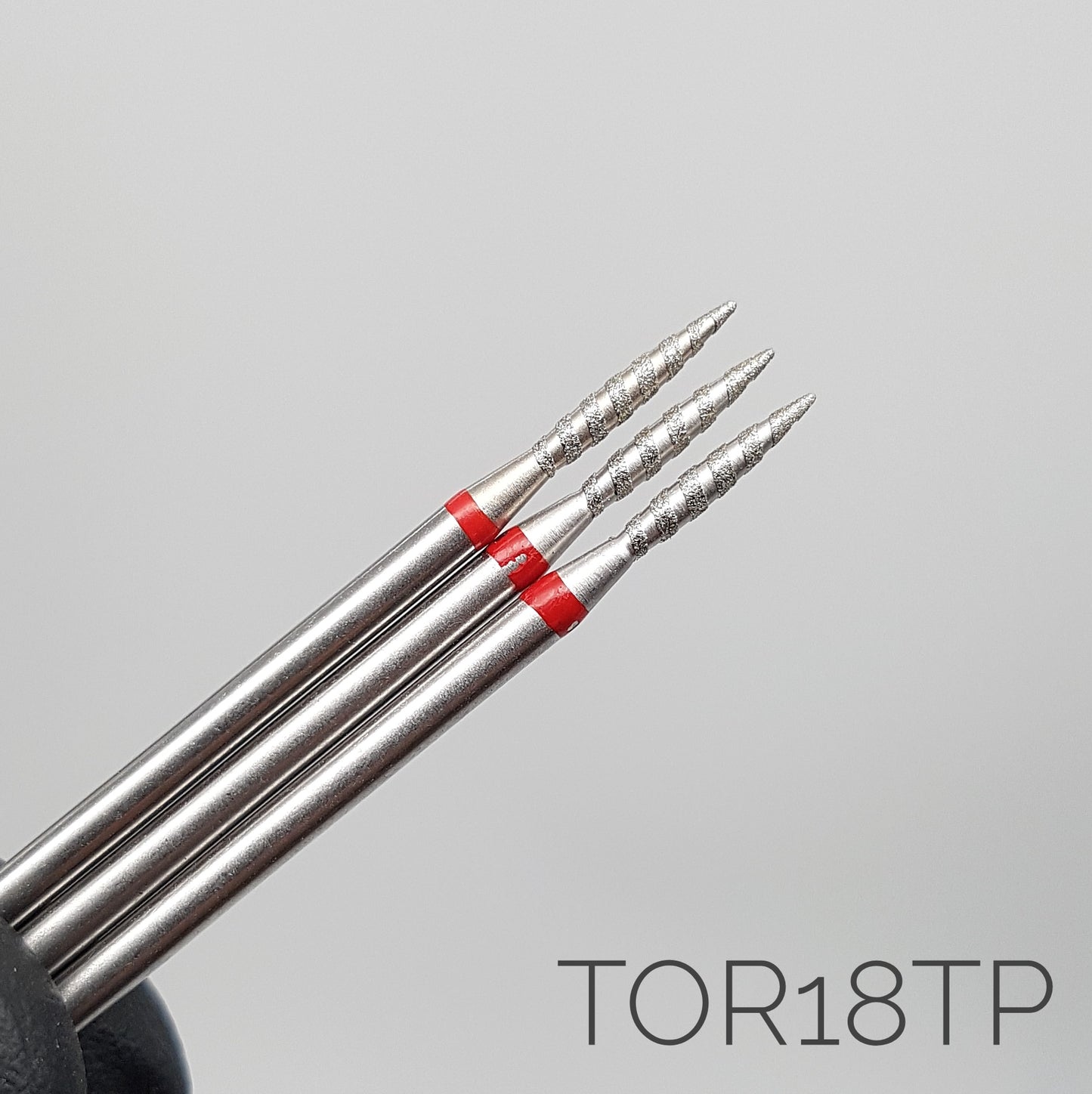 Fresa de diamante Tornado con punta. Roja, 1.8mm. Tor18RP