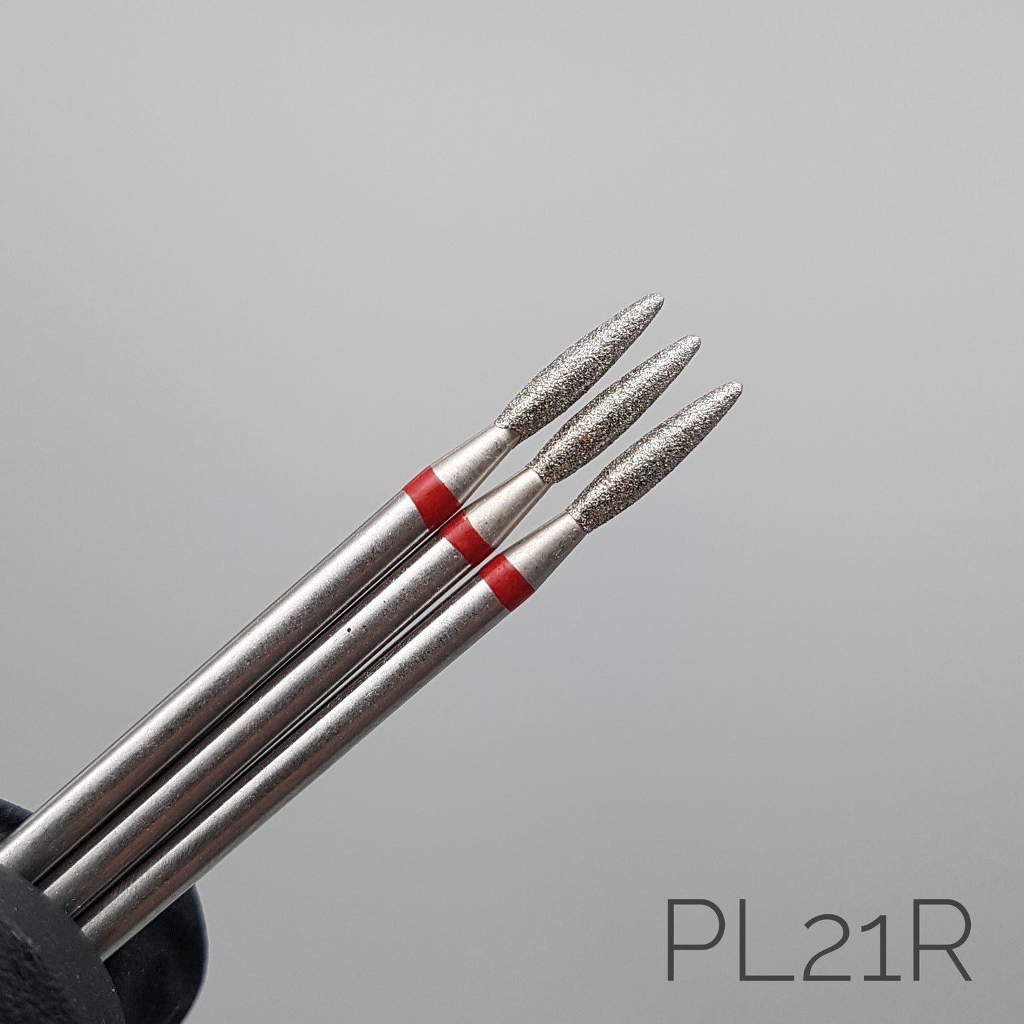 Fresa de diamante Llama sin punta. Roja, 2.1mm. PL21R