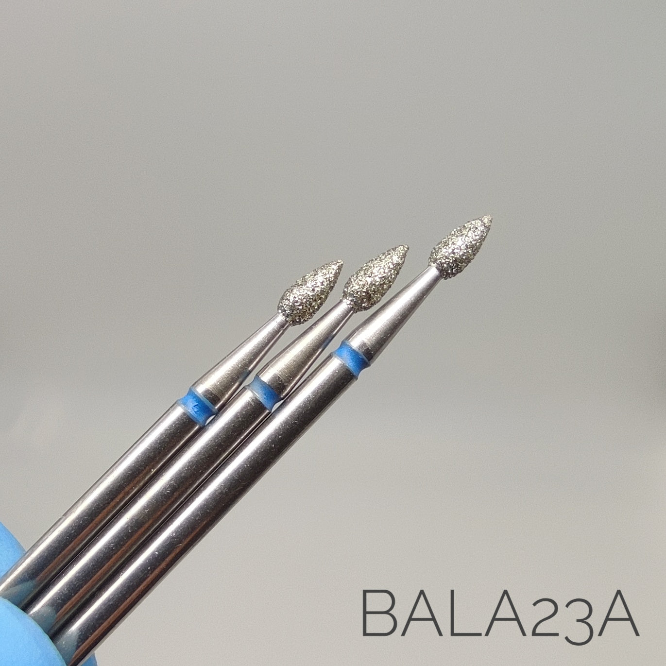 Fresa de diamante Bala con punta. Azul, 2.3mm. Bala023