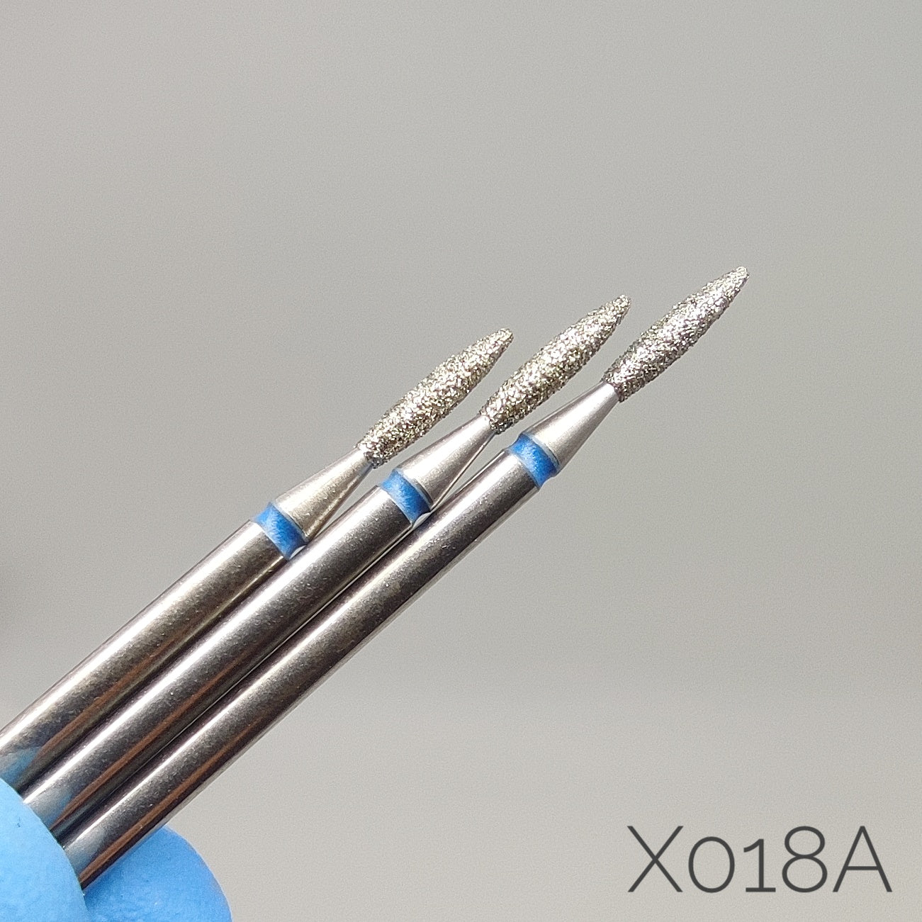 Fresa de diamante Llama sin punta. Azul, 1.8mm. X018A