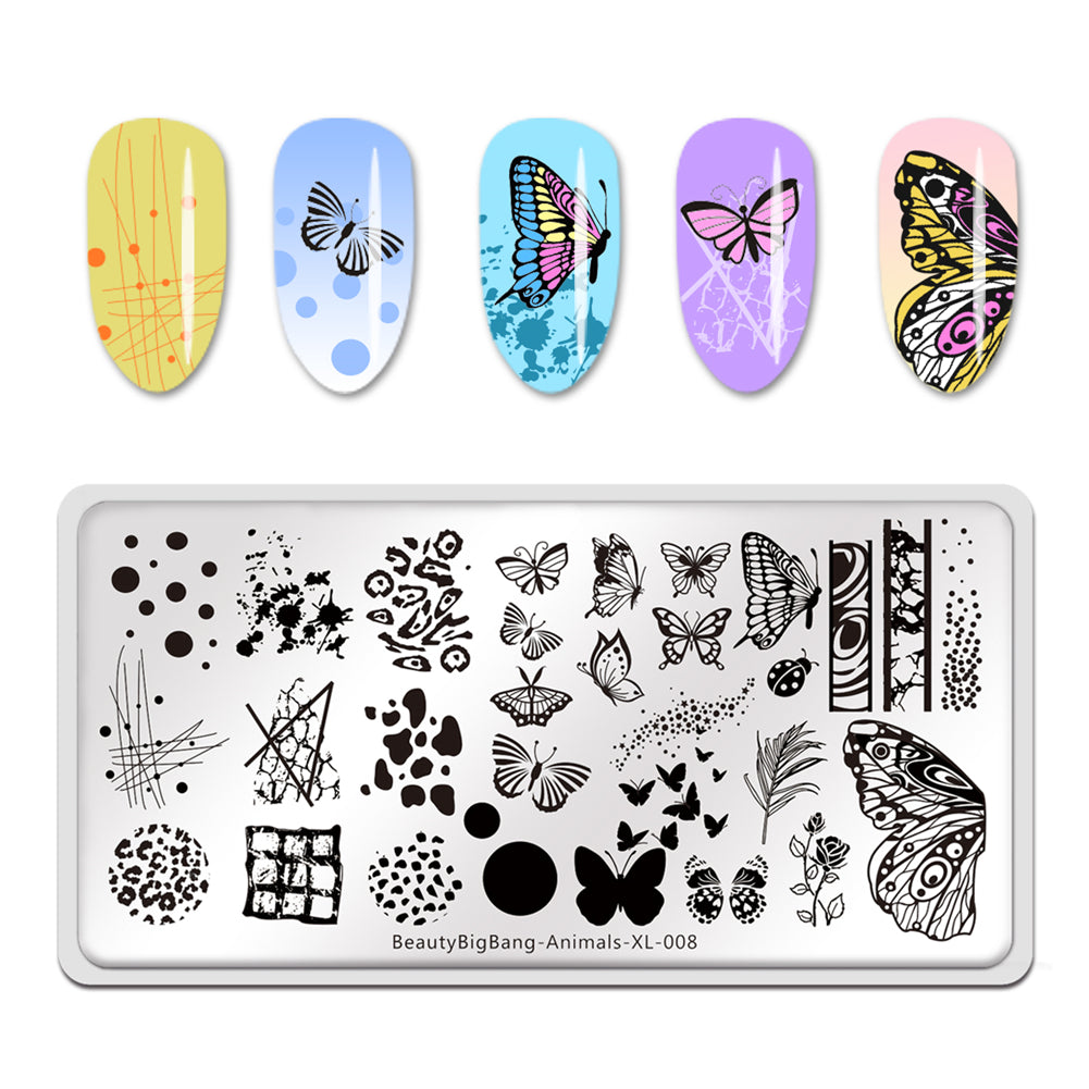 Placa para estampado BeautyBigBang Animals XL - 008