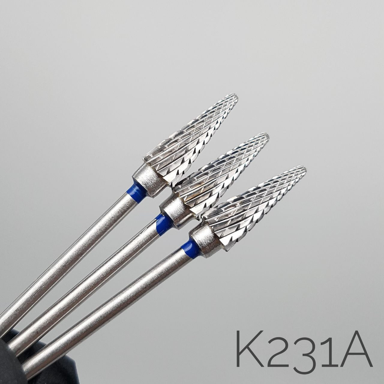 Fresa de carburo Cono. Azul, 6mm. 231A