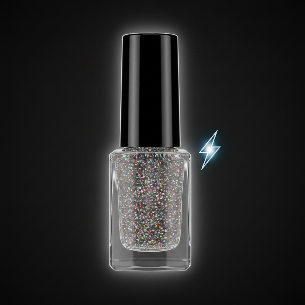 Glitter gel top coat