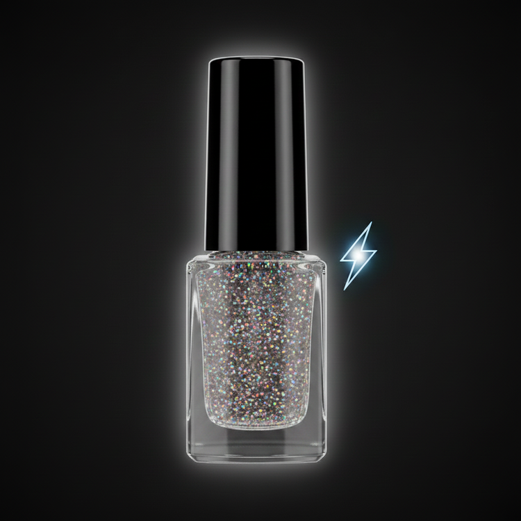Gel glitter top coat
