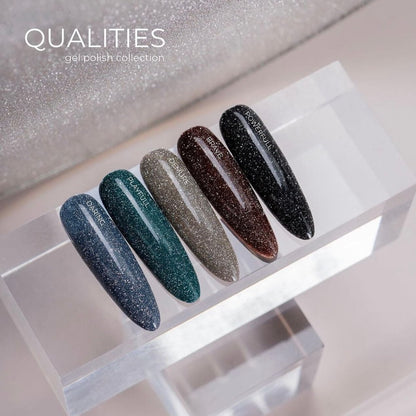 Vernis à ongles semi-permanent réfléchissant HEYLOVE PLAYFULL. Vert foncé.