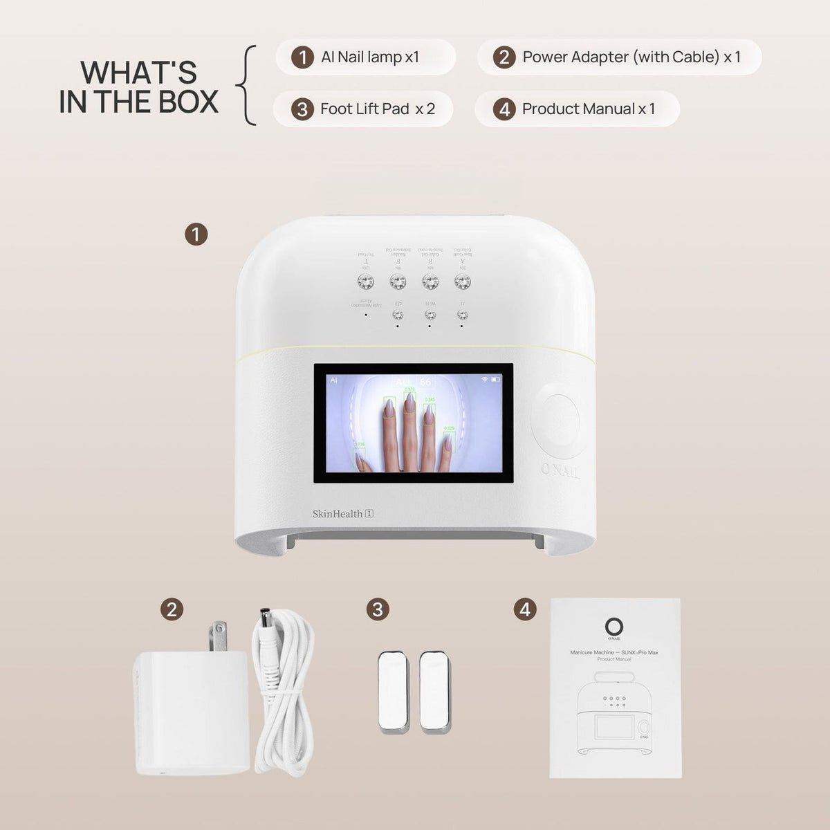 Lámpara AI Recargable ONAIL - SUNX PRO MAX