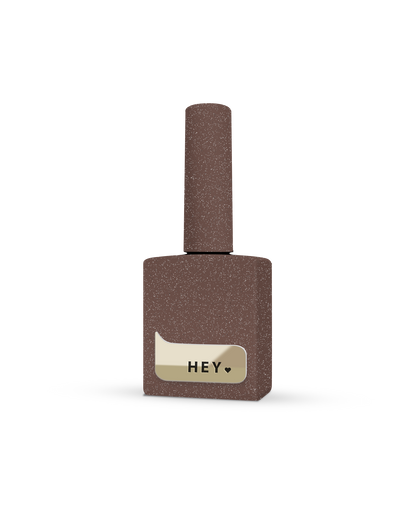 HEYLOVE BRAVE reflective semi-permanent nail polish. Brown
