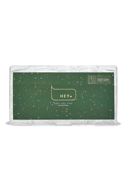 Tips de gel HEYLOVE Coffin Long. 500ud.