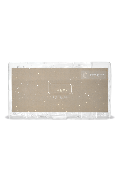 Tips de gel HEYLOVE Coffin Medium. 500ud.