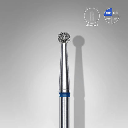 Fraise boule diamantée. Bleue, 2,5 mm. FA01B025