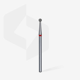 Fresa de diamante Bola. Roja, 2.5mm. FA01R025
