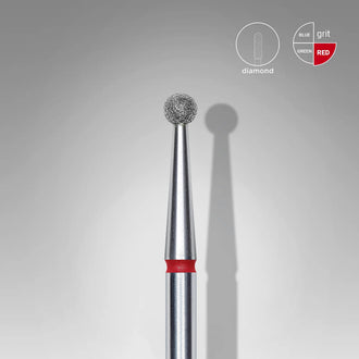Fresa de diamante Bola. Roja, 2.5mm. FA01R025