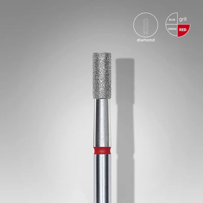 Fraise diamantée cylindrique. Rouge, 2,5 mm. FA20R025/6