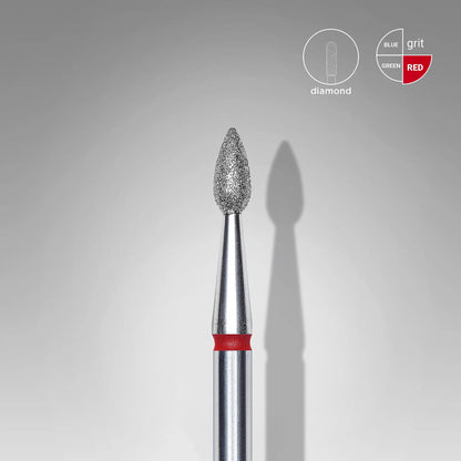 Diamond bur, Drop shape, Red, 2.3mm. FA40R023/5 