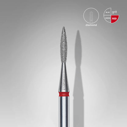 Flame diamond bur. Red, 1.6mm. FA11R016/8 