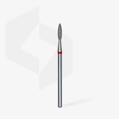 Flame diamond bur. Red, 2.1mm. FA10R021/8 