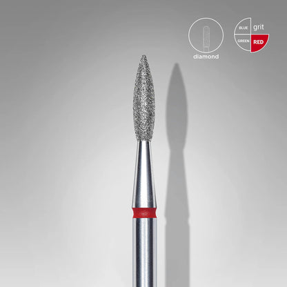 Fraise diamantée Flame. Rouge, 2,1 mm. FA11R021/8