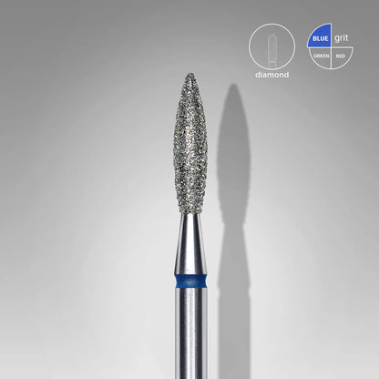 Flame diamond bur. Blue, 2.3mm. FA10B023/10 