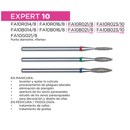 Flame diamond bur. Blue, 1.6mm. FA10B016/8 