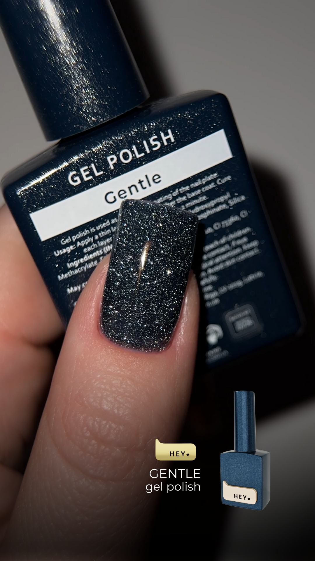 Vernis à ongles semi-permanent HEYLOVE GENTLE à effet réfléchissant