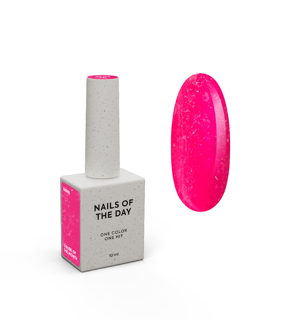NAILSOFTHEDAY Color of the month August 2026 Chrin — Fucsia con purpurinas