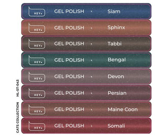 Pegatinas para Tips · HEYLOVE Gel polish CATS colección