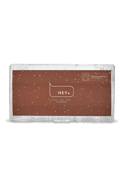 Tips de gel HEYLOVE Stiletto Medium. 500ud.