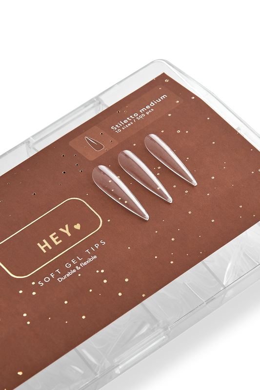 Tips de gel HEYLOVE Stiletto Medium. 500ud.