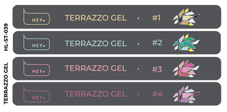 Pegatinas para Tips · HEYLOVE TERRAZZO GEL