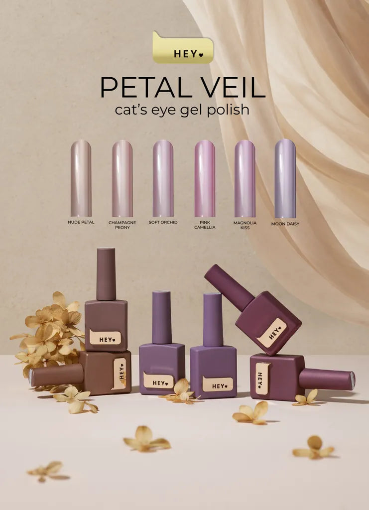 Kit · HEYLOVE · Gel Polish Cat's Eye · Petal Veil colección - image 1