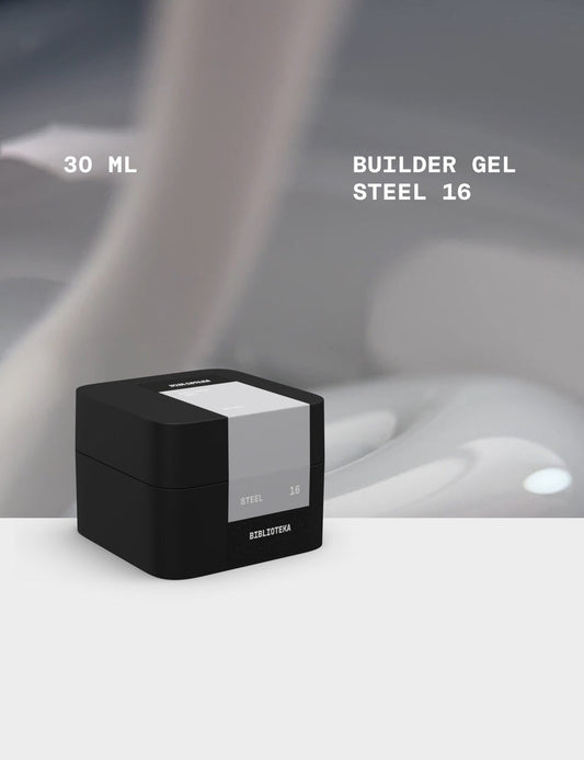 BIBLIOTEKA Builder Gel №16 Steel, 30 ml