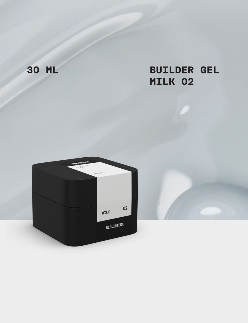 BIBLIOTEKA Builder Gel №02 Milk - lechoso, 30 ml