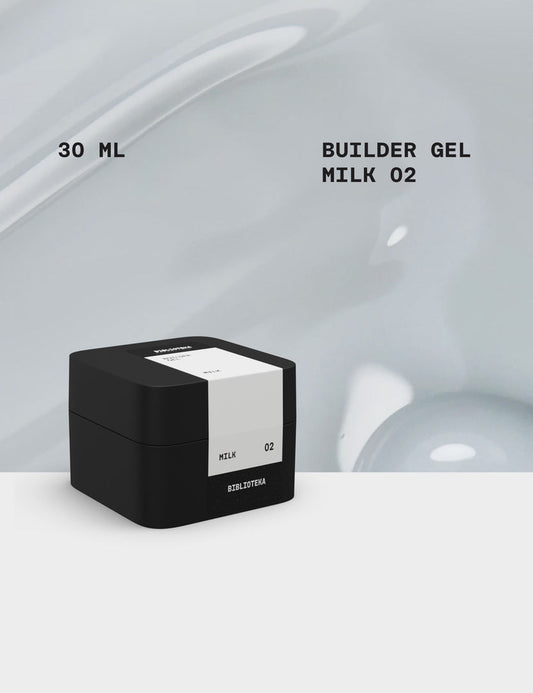 BIBLIOTEKA Builder Gel №02 Milk - lechoso, 30 ml